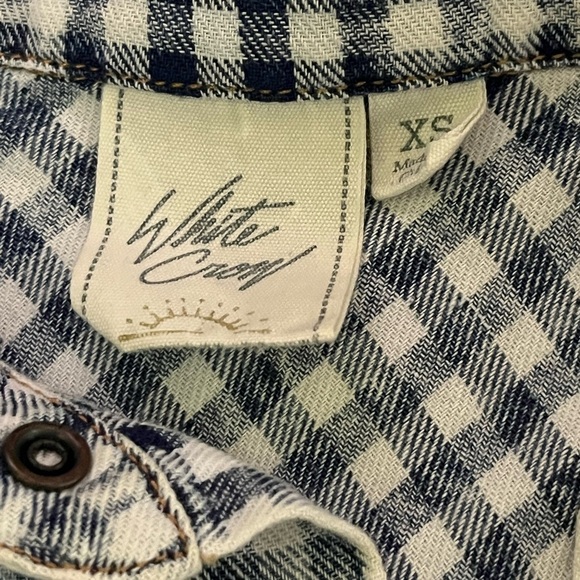 White Crow Checkered Top Sz XS - Picture 6 of 7
